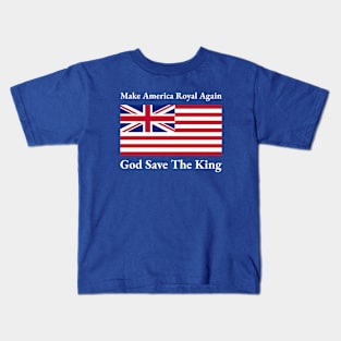 Funny Red Blue Make America Royal Again Flag Kids T-Shirt